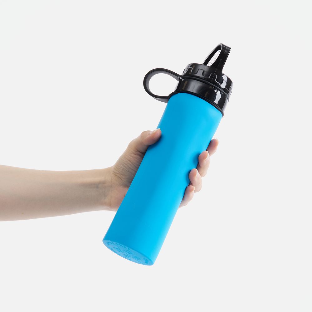 Складная бутылка для воды Langfossen, голубая-2