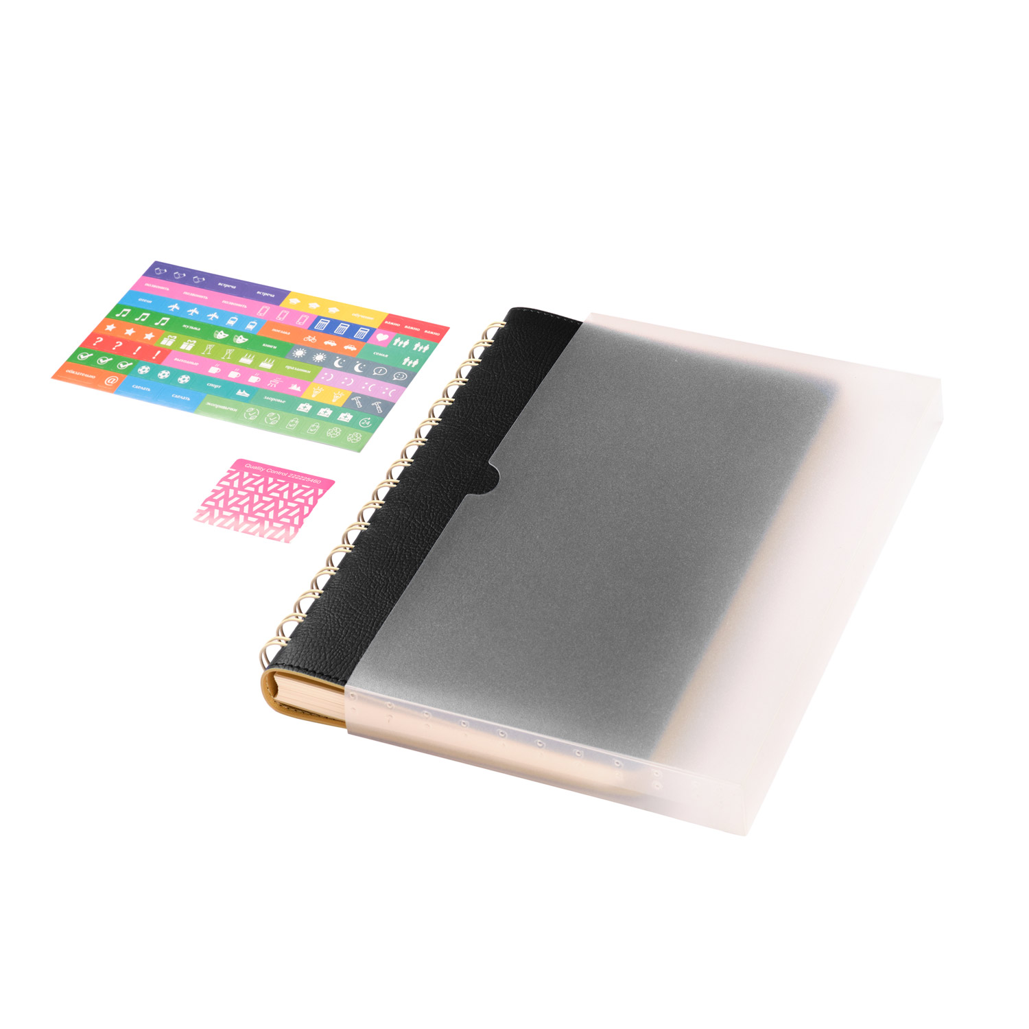 Ежедневник Виста (Vista) недатированный, черный/бежевый-9