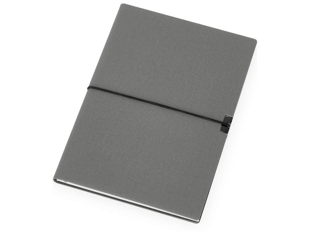 Блокнот Horizon с горизонтальной резинкой, гибкая обложка, 80 листов, серый-0