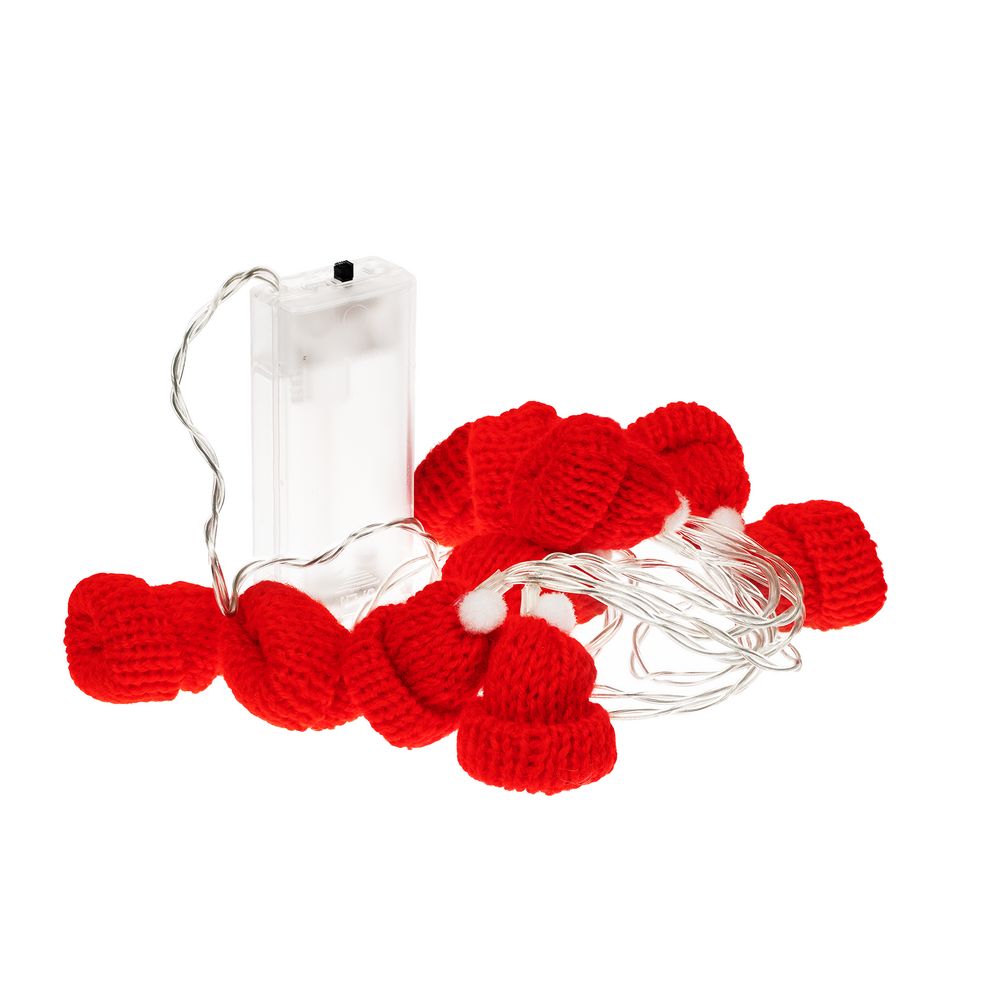 Гирлянда Cosy Poms, красная-2