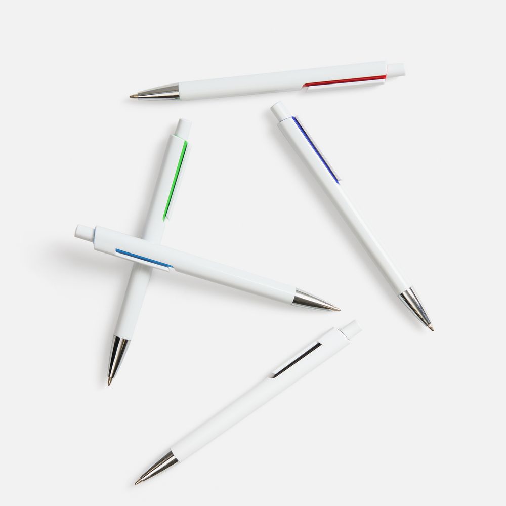 Ручка шариковая Dominanta, белая с красным-2