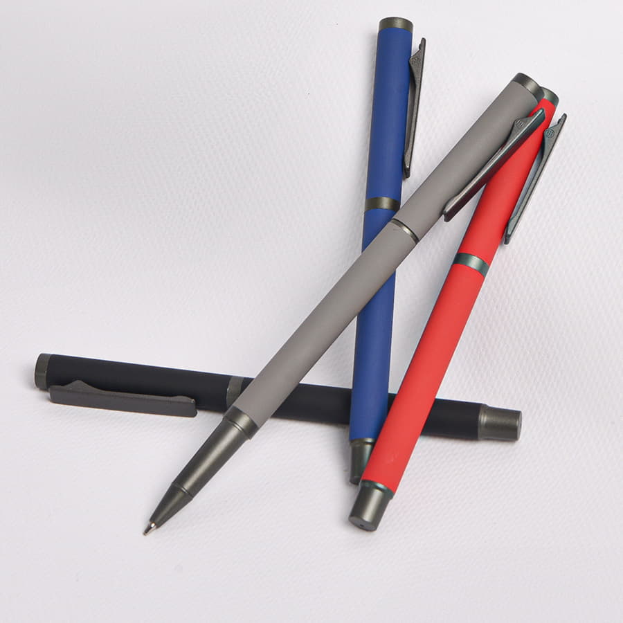 Ручка шариковая TRENDY, черный, серый-5