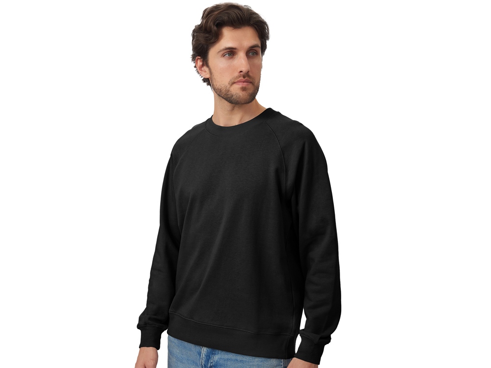 Свитшот оверсайз с рукавом реглан Belgrade, унисекс, черный-5