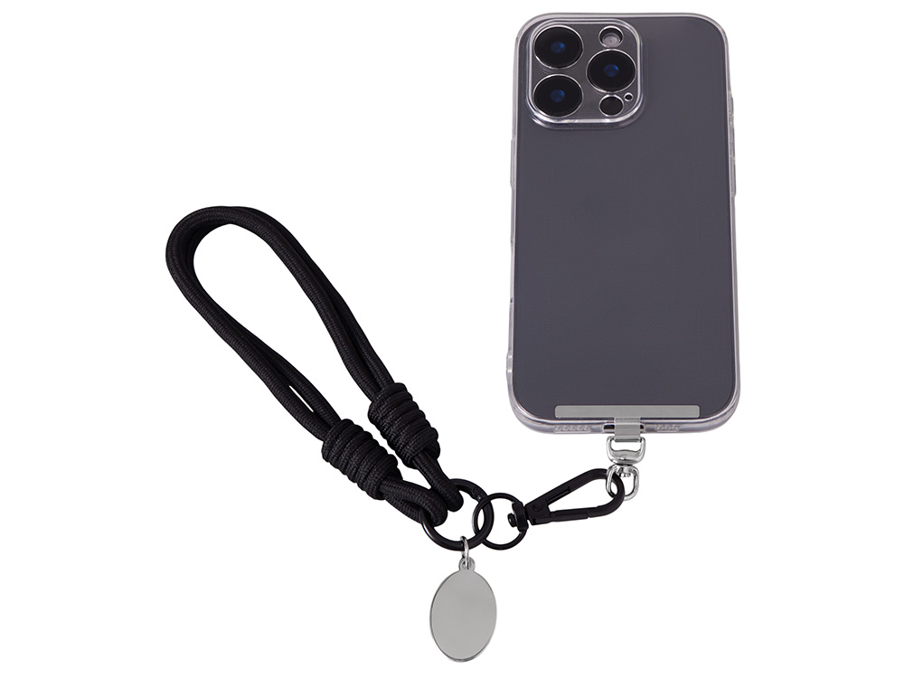 Брелок-браслет Bohemian c металлическим держателем для телефона, черный-1