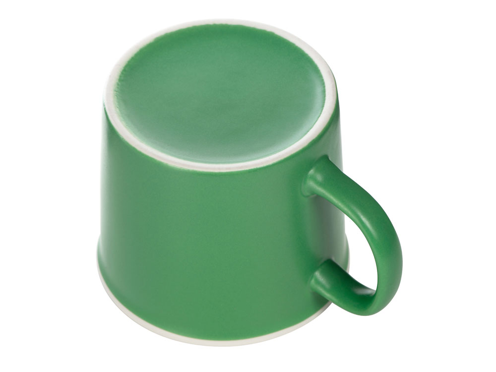 Матовая кружка Nancy 360 мл цветная снаружи, белая внутри, зеленый классический-2