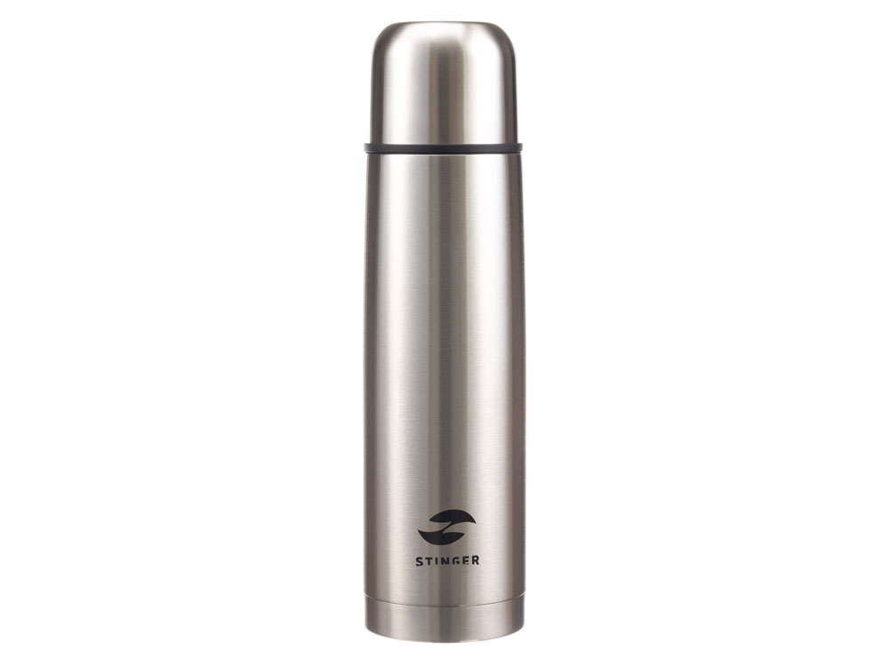 Термос Stinger, 0,8 л, узкий, нержавеющая сталь, серебристый, 8,1 x 8,1 x 29,1 см-0