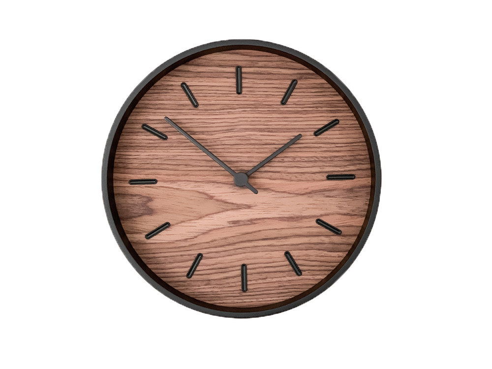 Часы настенные Tiger S, черный, орех-0