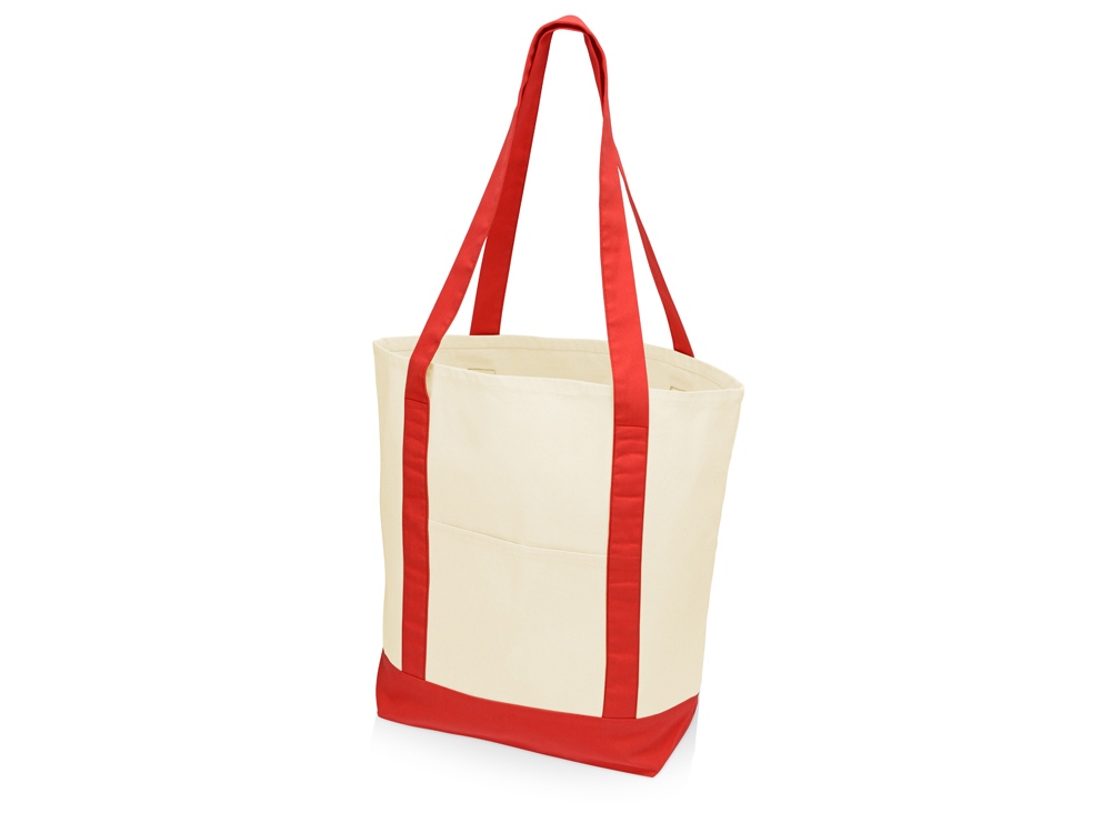 Сумка для шопинга Cotton, натуральный/красный-1
