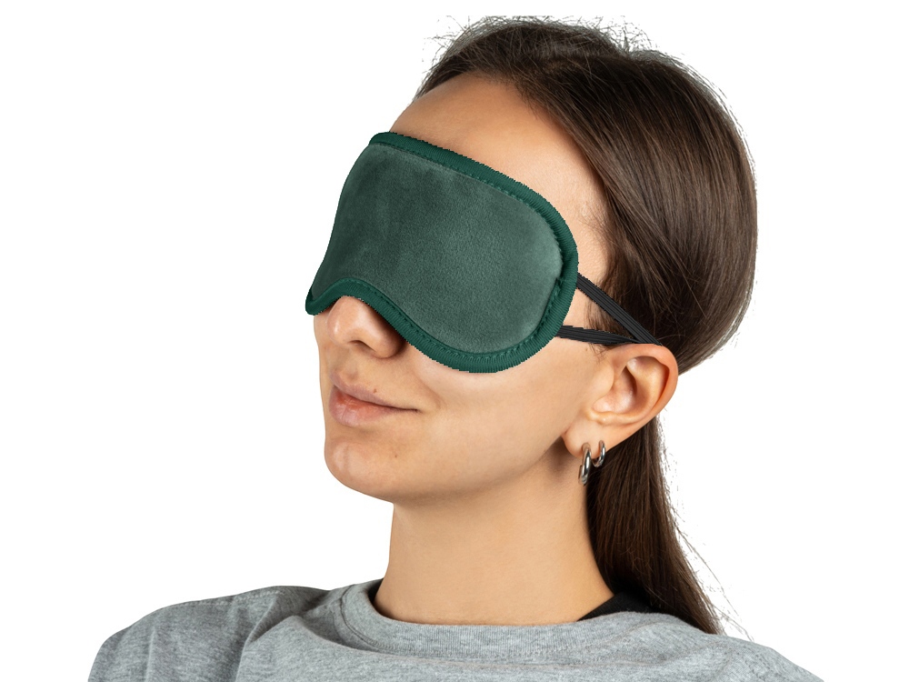 Маска для глаз Dream из полиэстер спандекс плюш, морская волна-3