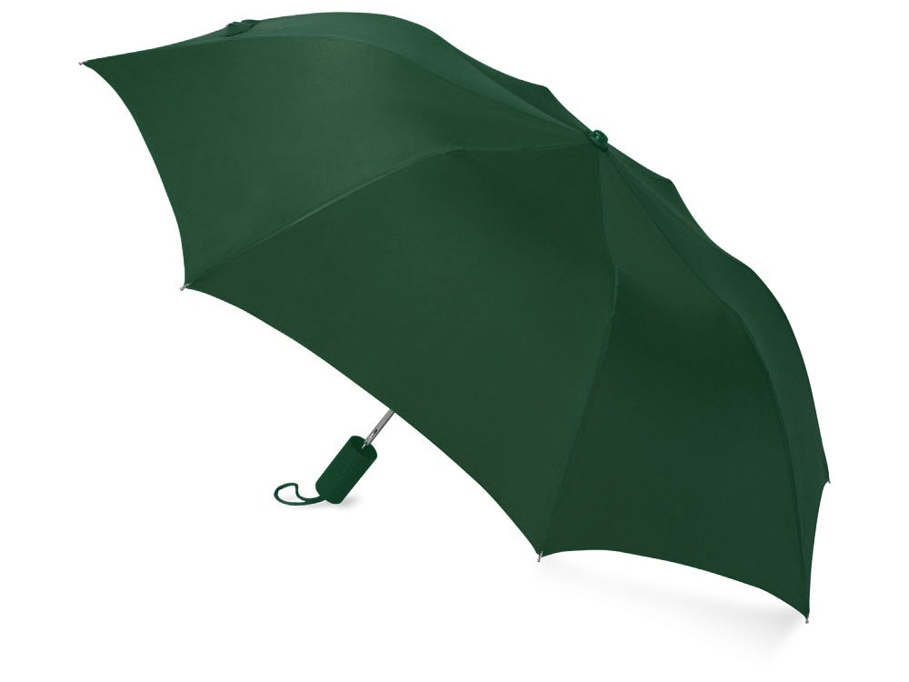 Зонт складной Tulsa, полуавтоматический, 2 сложения, с чехлом, зеленый-1