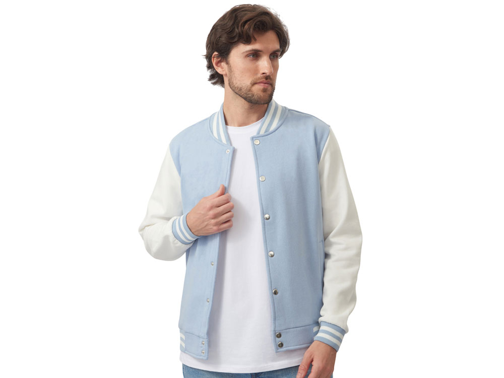 Бомбер Oxford, небесно-голубой/молочный, унисекс-3
