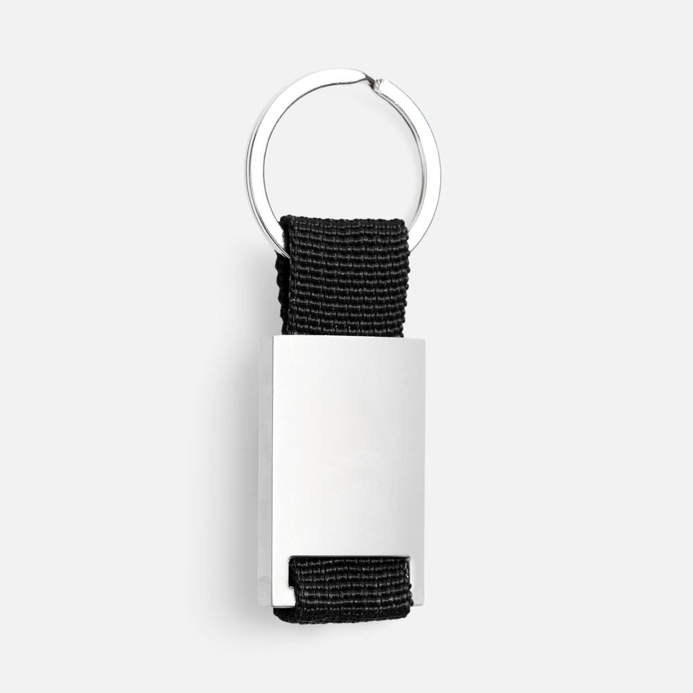 Брелок Inlet с тканевой вставкой, черный-0