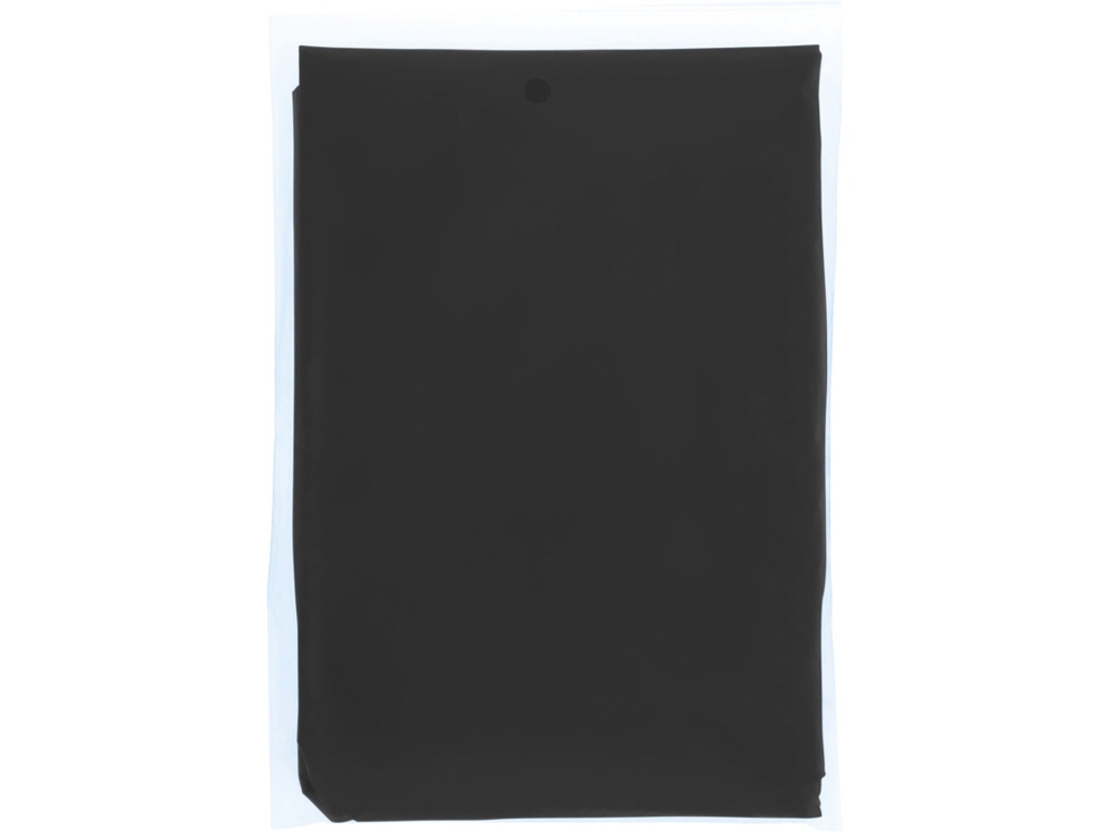 Одноразовый дождевик Mayan с чехлом для хранения из материалов, переработанных по стандарту GRS - сплошной черный-1