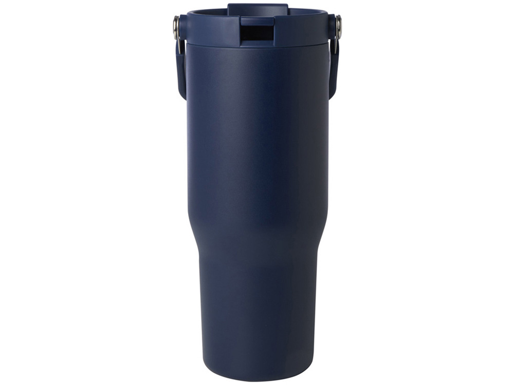 Термостакан Bronx объемом 900 мл из меди и переработанной нержавеющей стали, сертифицированной по стандарту RCS, с вакуумной изоляцией и крышкой с двойной функцией - Темно - синий-1