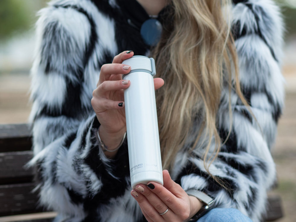 Термос SKINNY MINI, белый-13