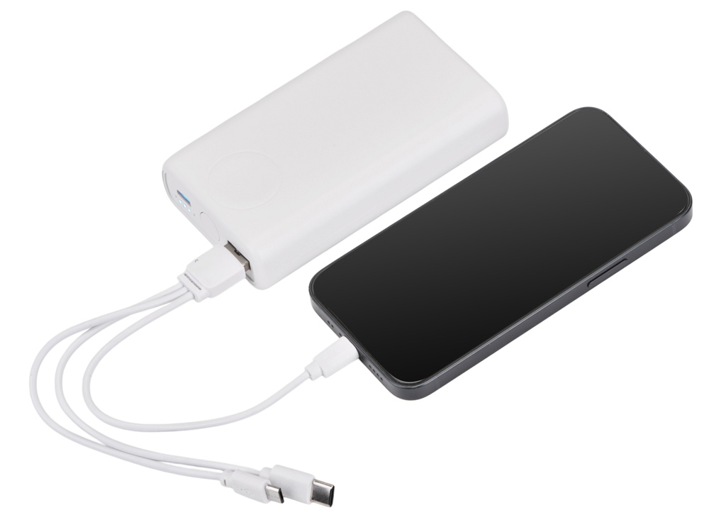 Внешний беспроводной аккумулятор 2-в-1 с функцией зарядки Apple Watch, QC/PD AtomIQ, 10000 мАч, белый-14