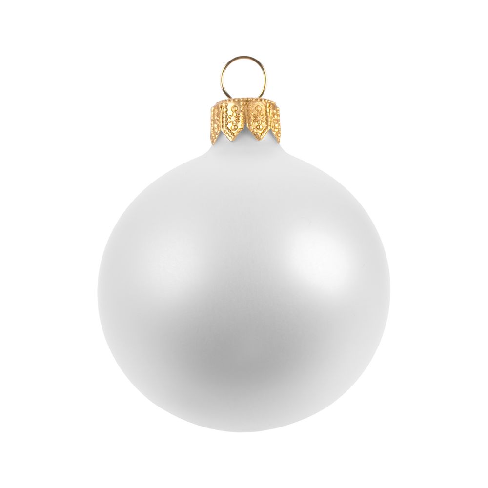 Елочный шар Gala Matt в коробке, 6 см, белый-0