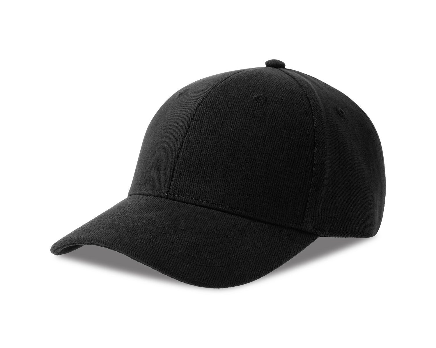 Бейсболка PILOT-S, 6 клиньев, металлическая застёжка, 355, черный-0