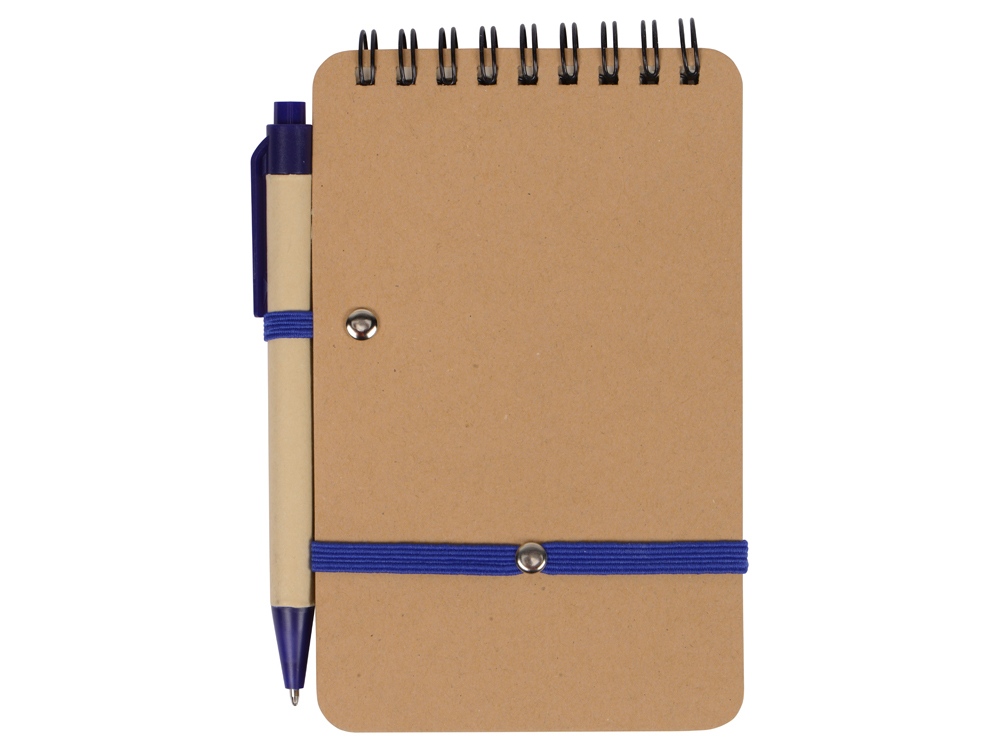 Набор канцелярский с блокнотом и ручкой Masai, 70 л. нелинованных, синий-5