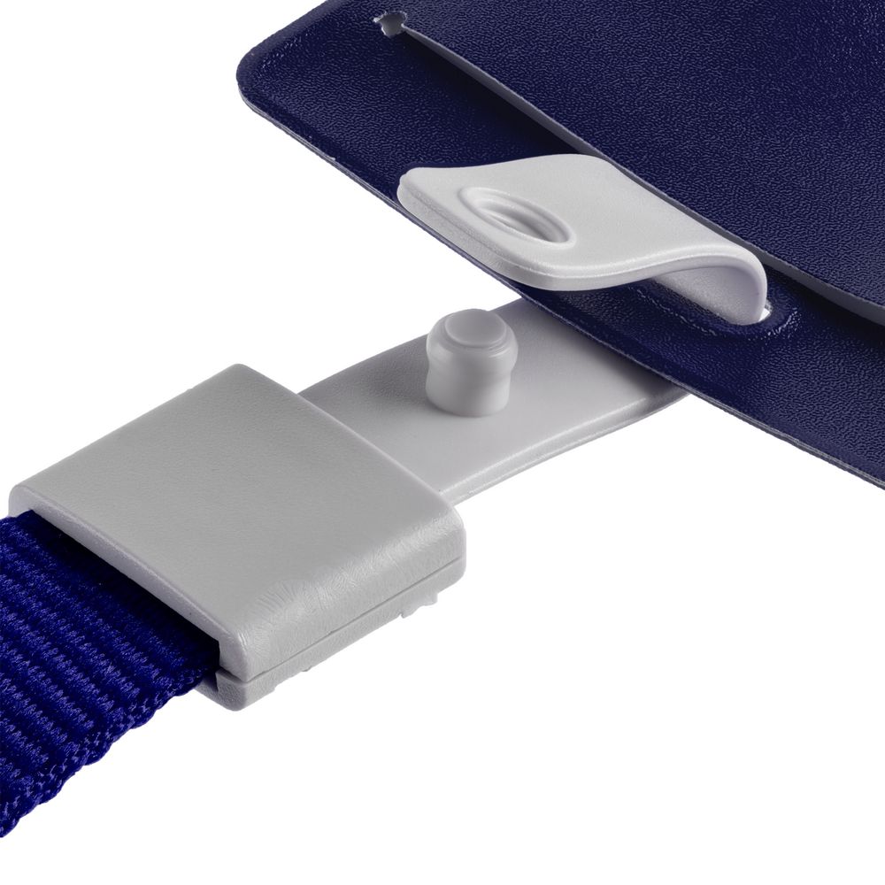 Карман для пропуска с лентой Staff, синий-2