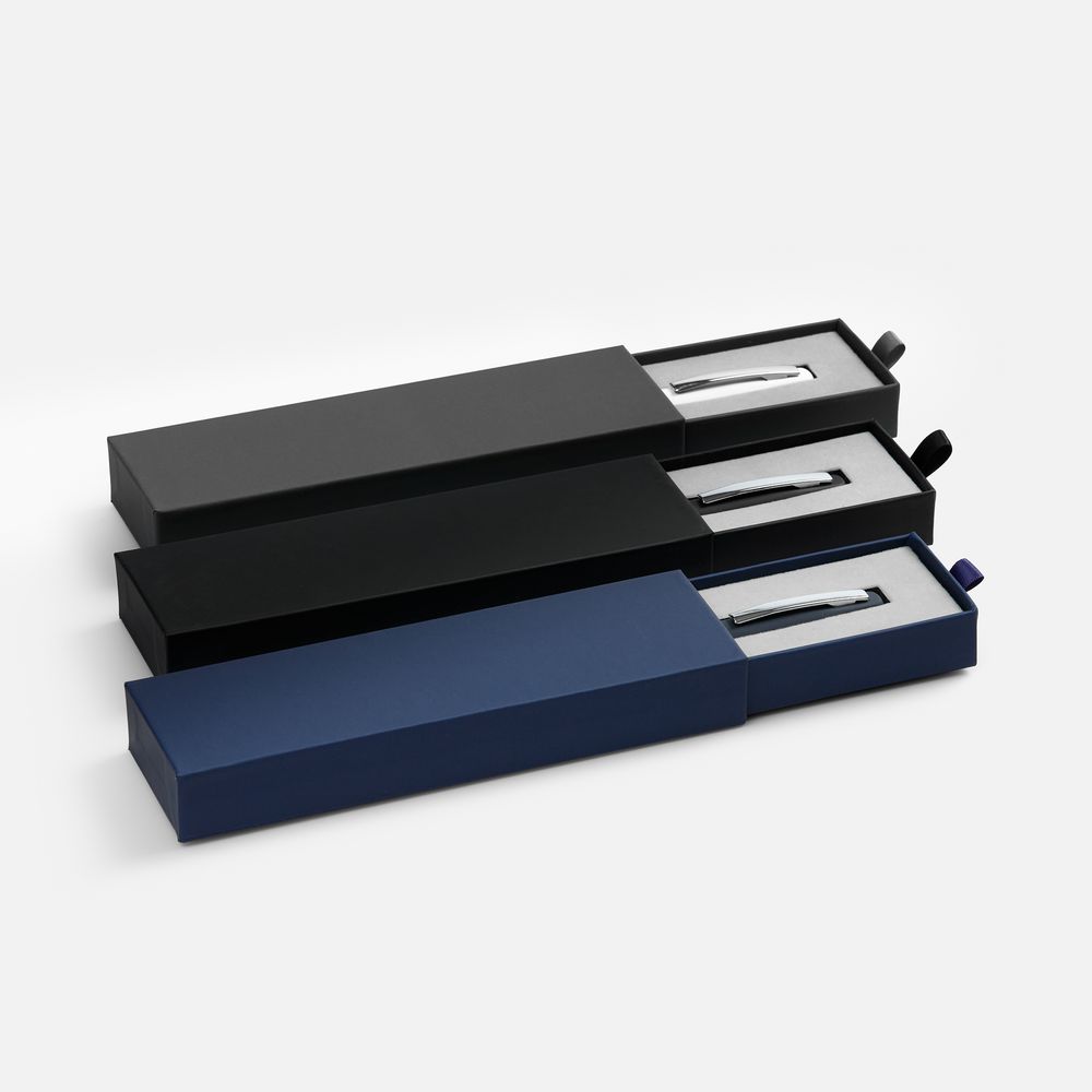 Ручка шариковая Bolt Soft Touch в футляре, черная-2
