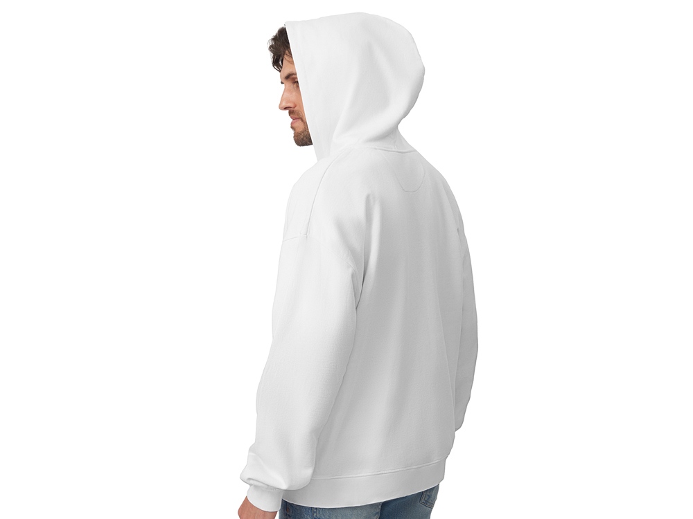 Толстовка оверсайз с капюшоном на молнии Monaco, белый-5