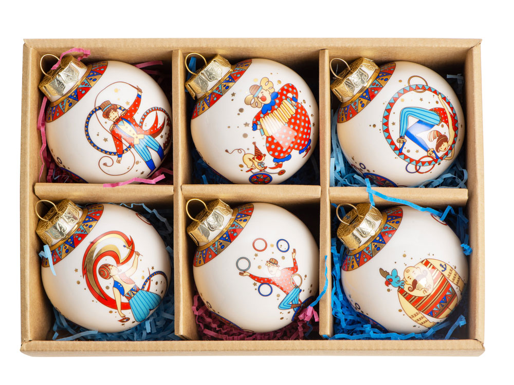 Набор новогодних шаров, 6 шт.-4