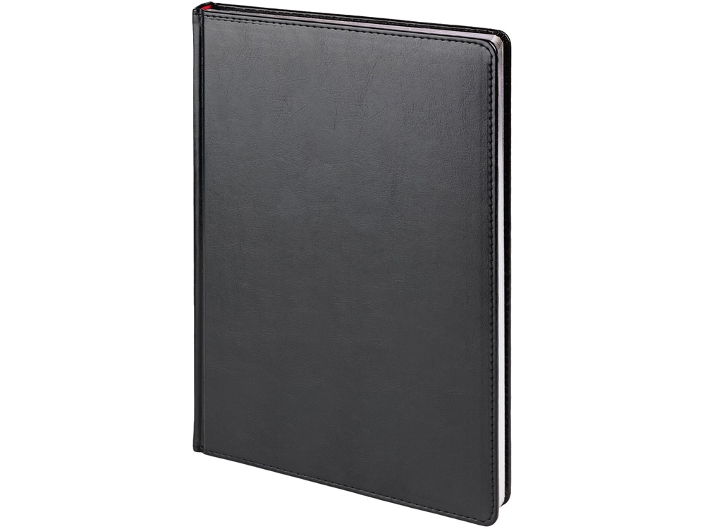 Ежедневник недатированный А4 Sidney Nebraska, черный (серебряный обрез)-0