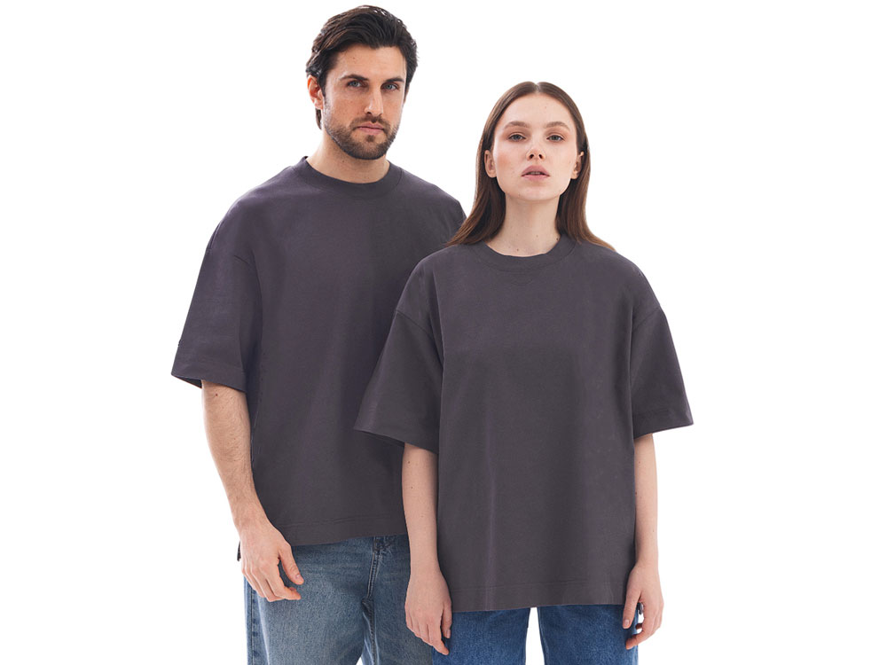 Футболка оверсайз Beta.01 унисекс, темно-серый-0