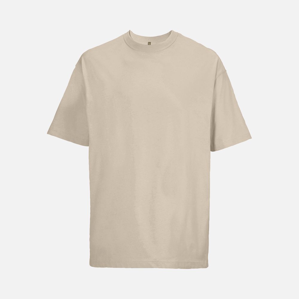 Футболка оверсайз мужская Boxy Men, бежевая (льняная)-1