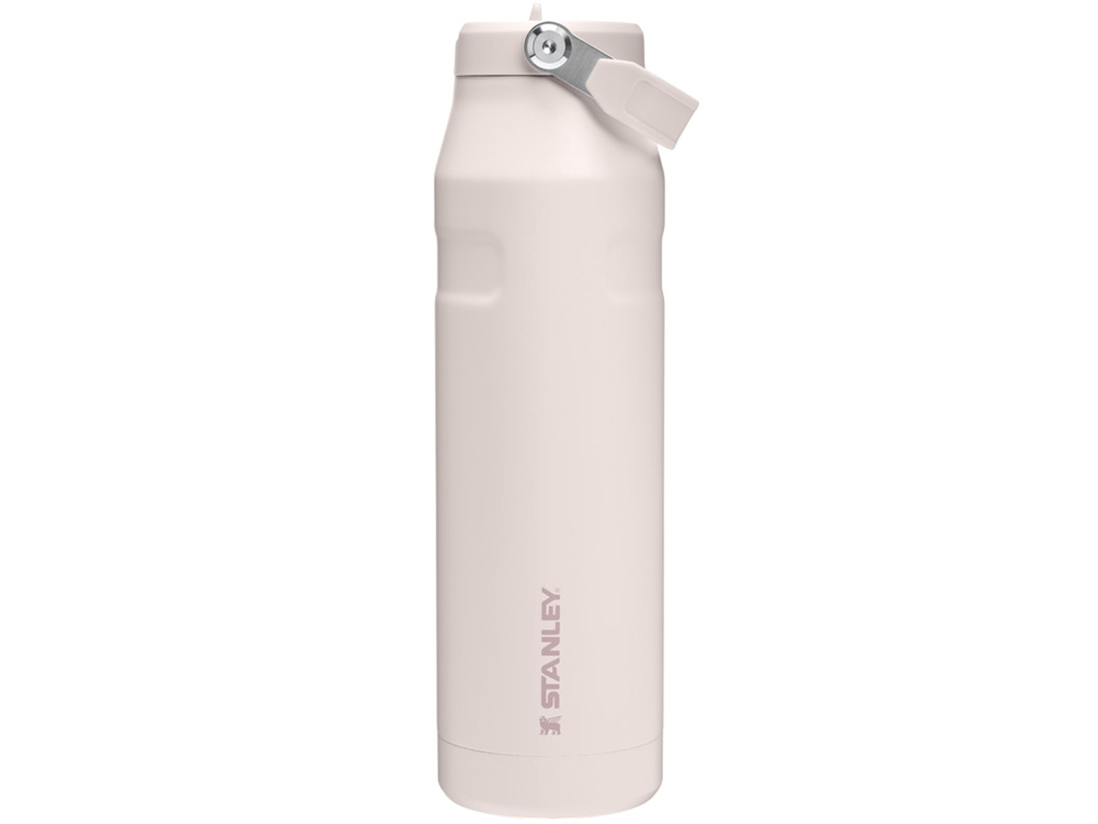 Бутылка для воды объемом 1,06 литра с откидной трубочкой Stanley IceFlow™ 2.0 - Light pink-1