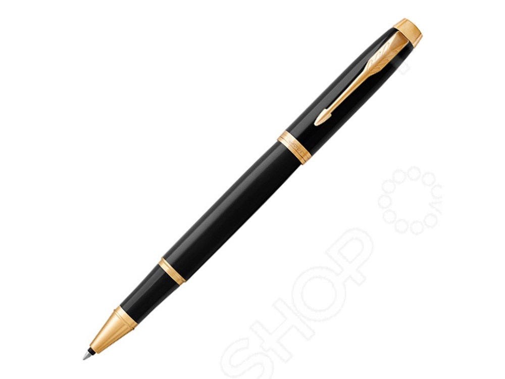 Ручка роллер Parker IM Core Black GT, черный/золотистый-0