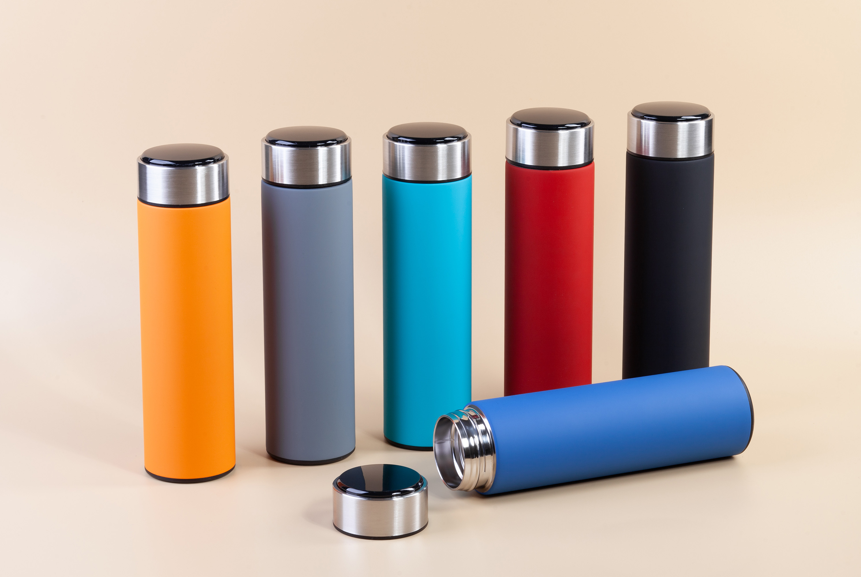 Термос "Бостон silver line" 500 мл с индикацией температуры, soft touch-3