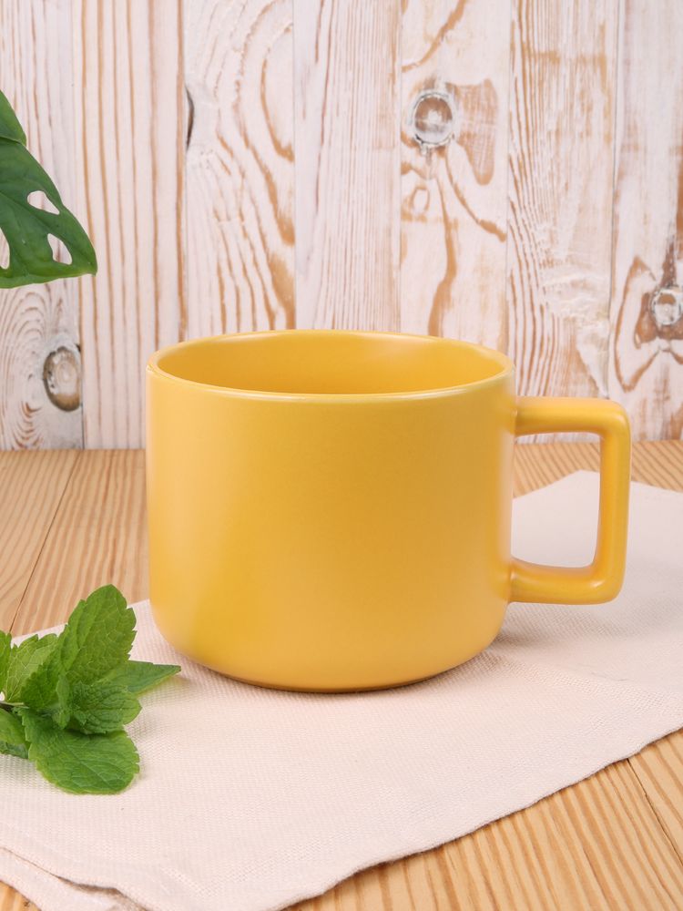 Чашка Jumbo в коробке матовая, желтая-2