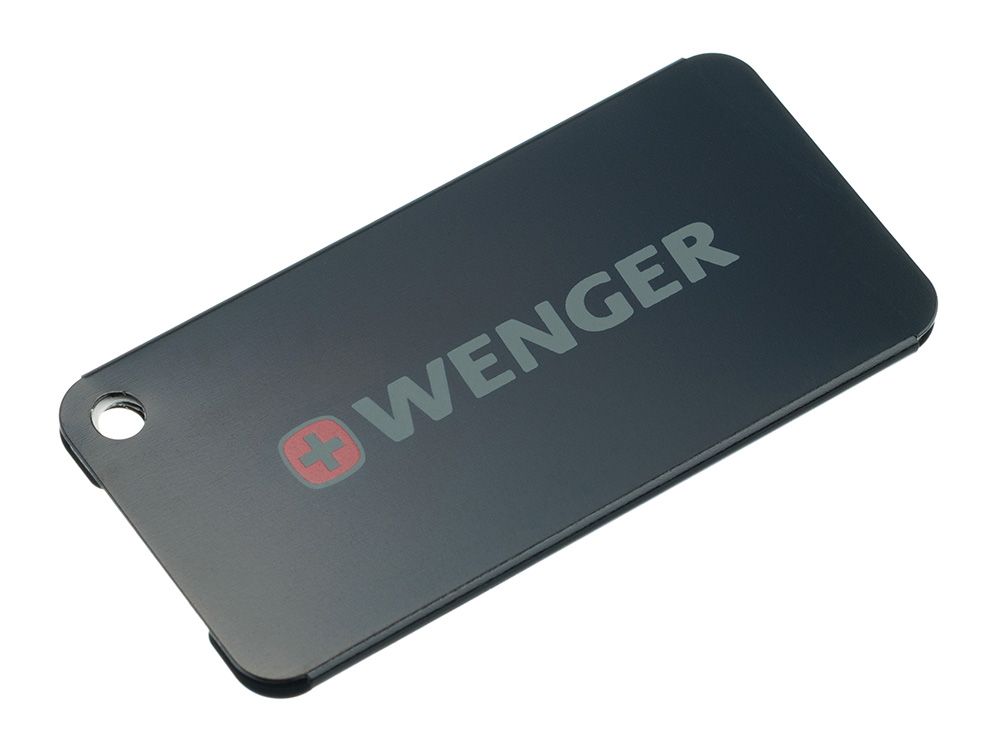 Бирка для багажа WENGER, черная, алюминий, 8 x 0,3 x 4 см-1