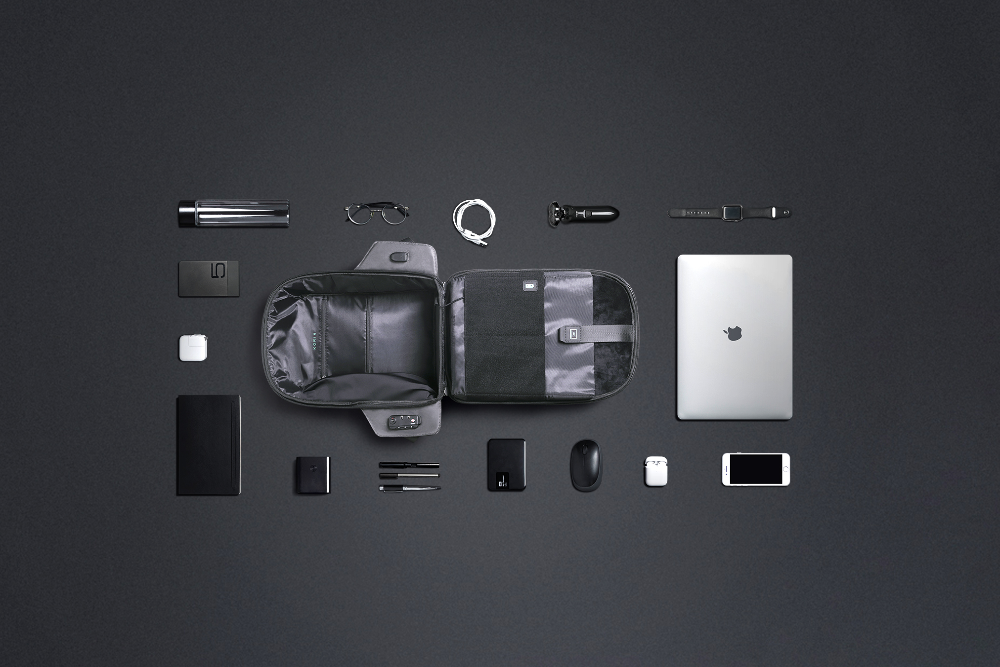 Рюкзак HiPack 43х33х16 см, черный-20