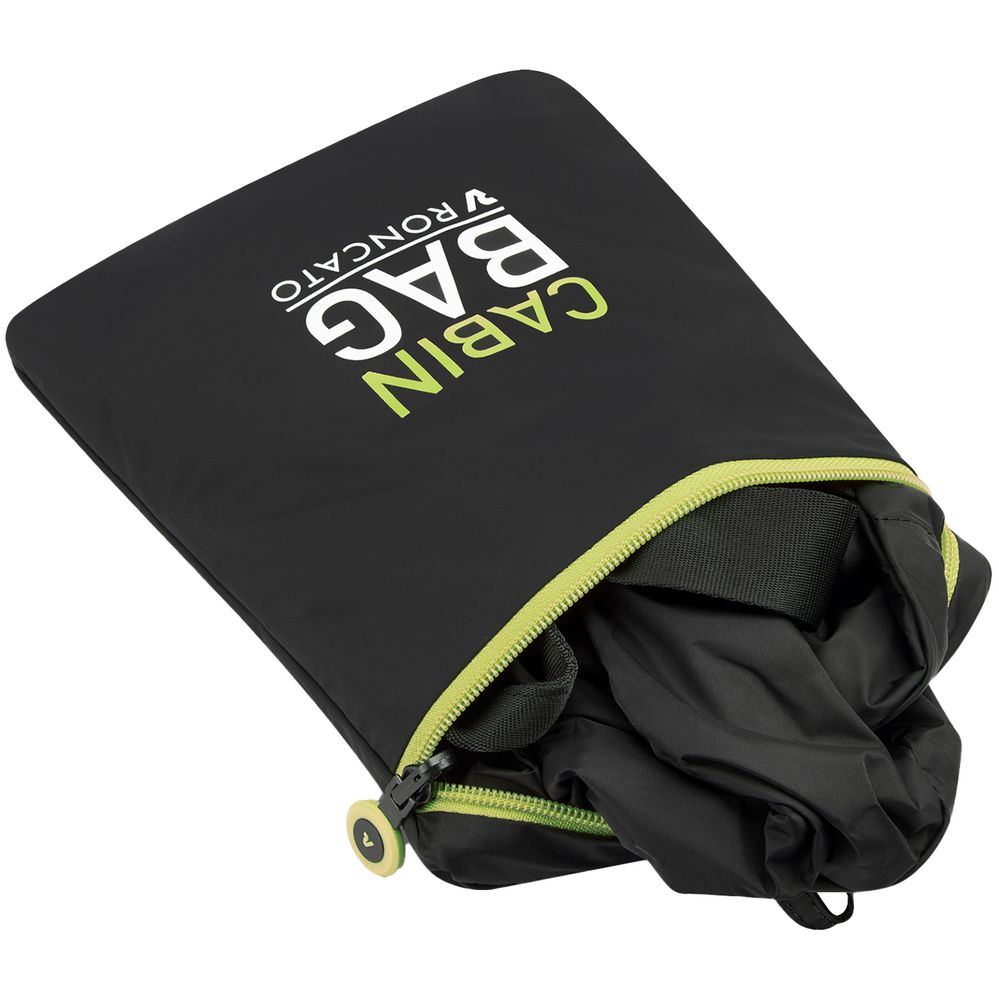 Сумка дорожная Compact Neon, черная с зеленым-4