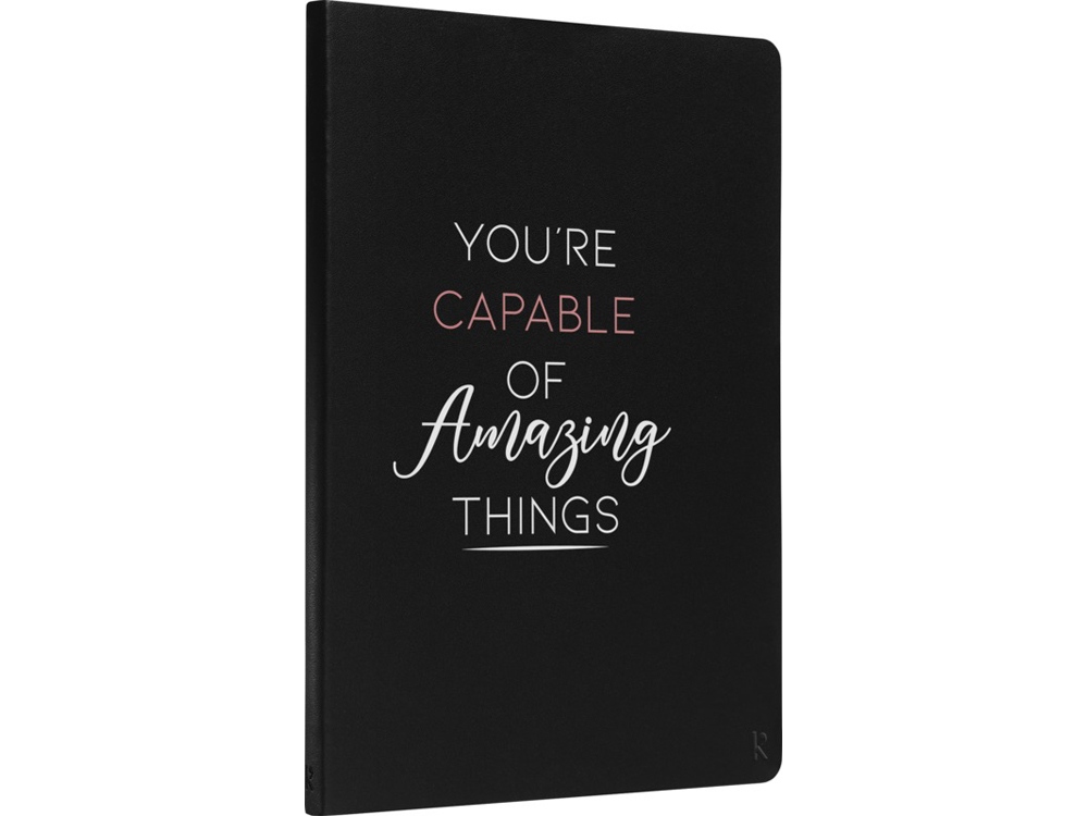 Блокнот с мягкой обложкой Karst формата A5, черный-3