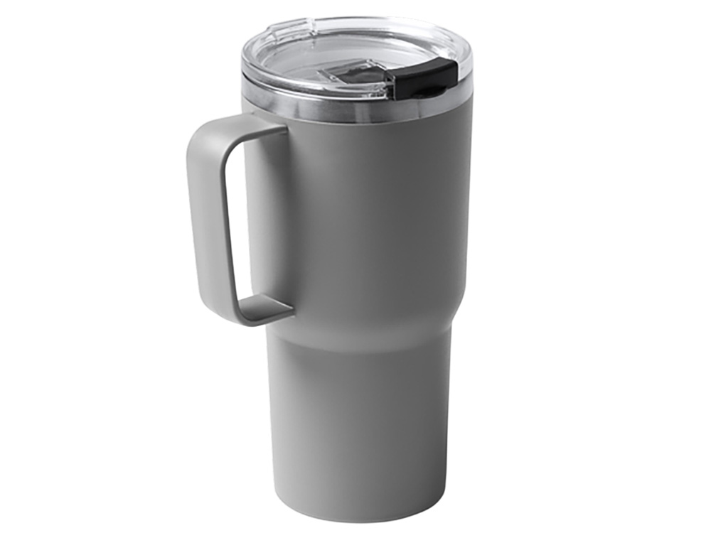 Термокружка Кенчер с двойными стенками из нержавеющей стали 304 и полипропилена, серый-4