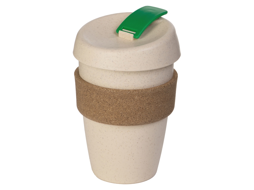 Стакан из пшеничного волокна с двойными стенками Pino, зеленый-1