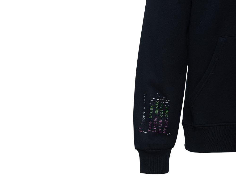 Худи Hamburg, унисекс, черный, ДТФ текстиль-2