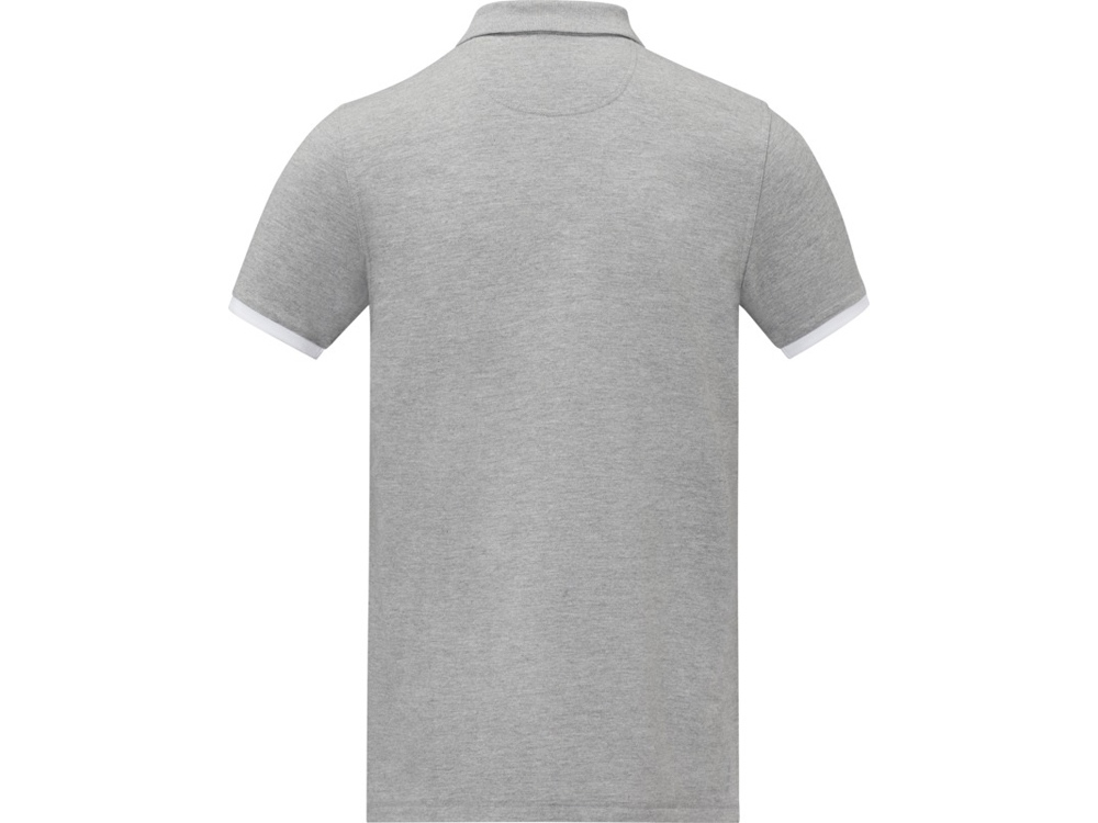 Morgan Двухцветное мужское поло с коротким рукавом , серый яркий-2