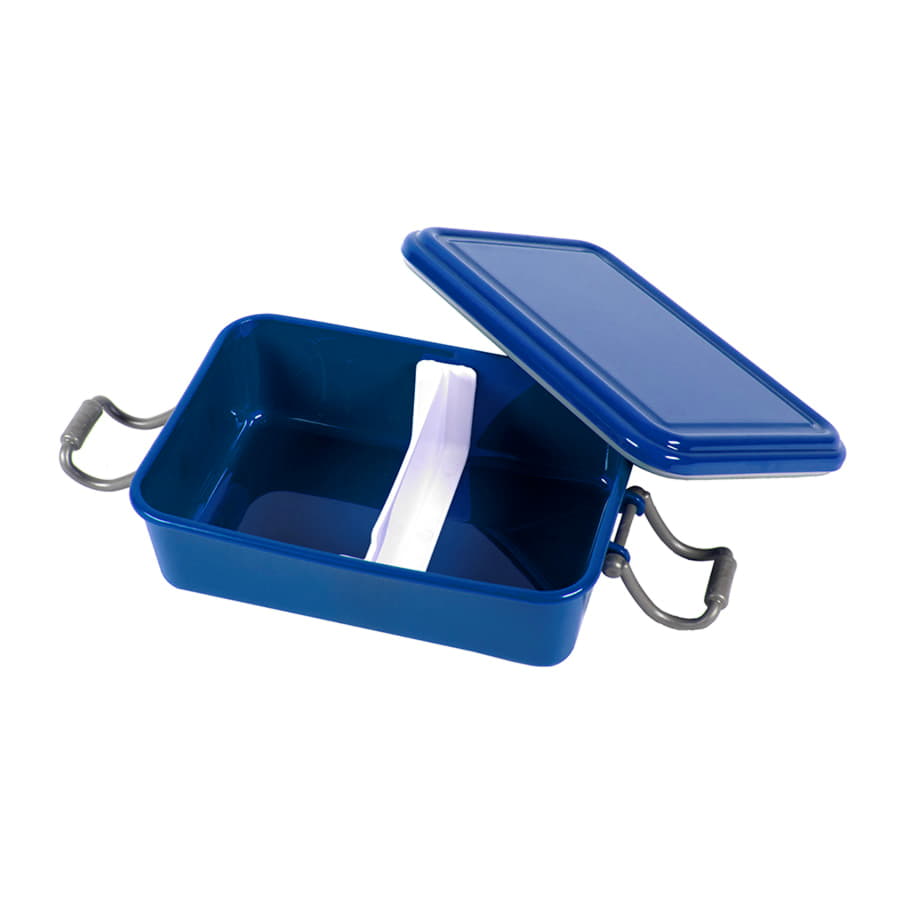 Ланч-бокс MEAL, пластик, 2 отделения, синий-1