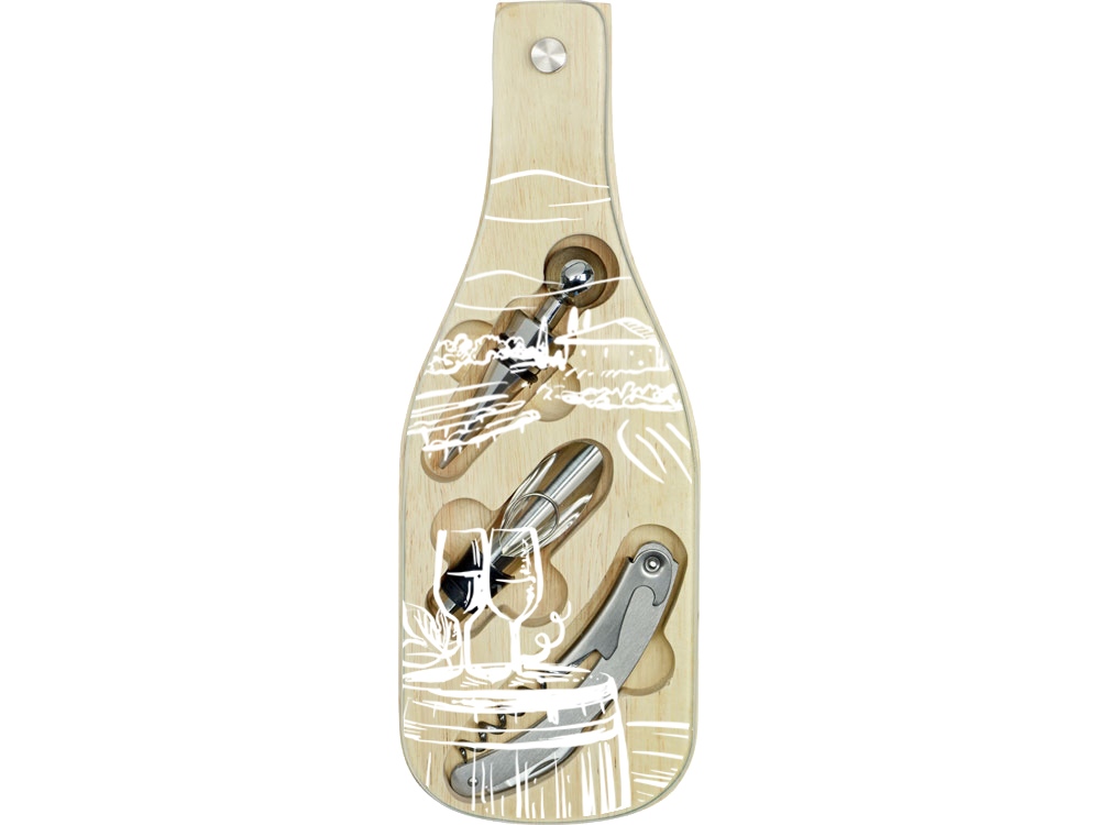 Набор аксессуаров для вина Pinotage со стеклянной крышкой-3