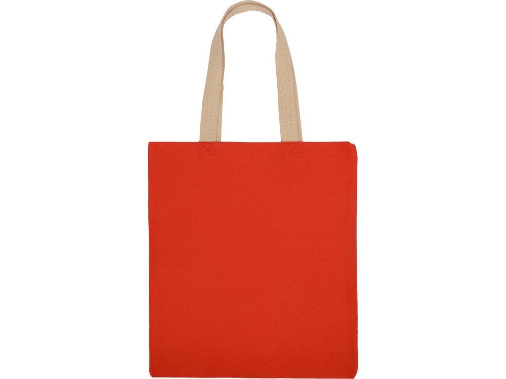 Сумка для шопинга Steady из хлопка с парусиновыми ручками, 260 г/м2, красный-4