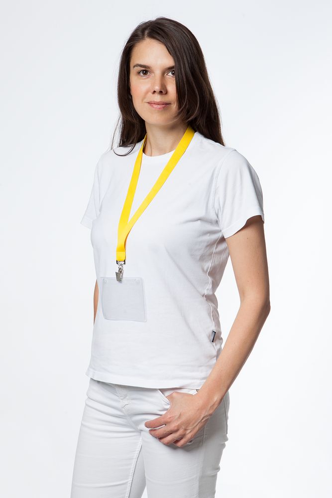 Лента для бейджа Neckband, желтая-2