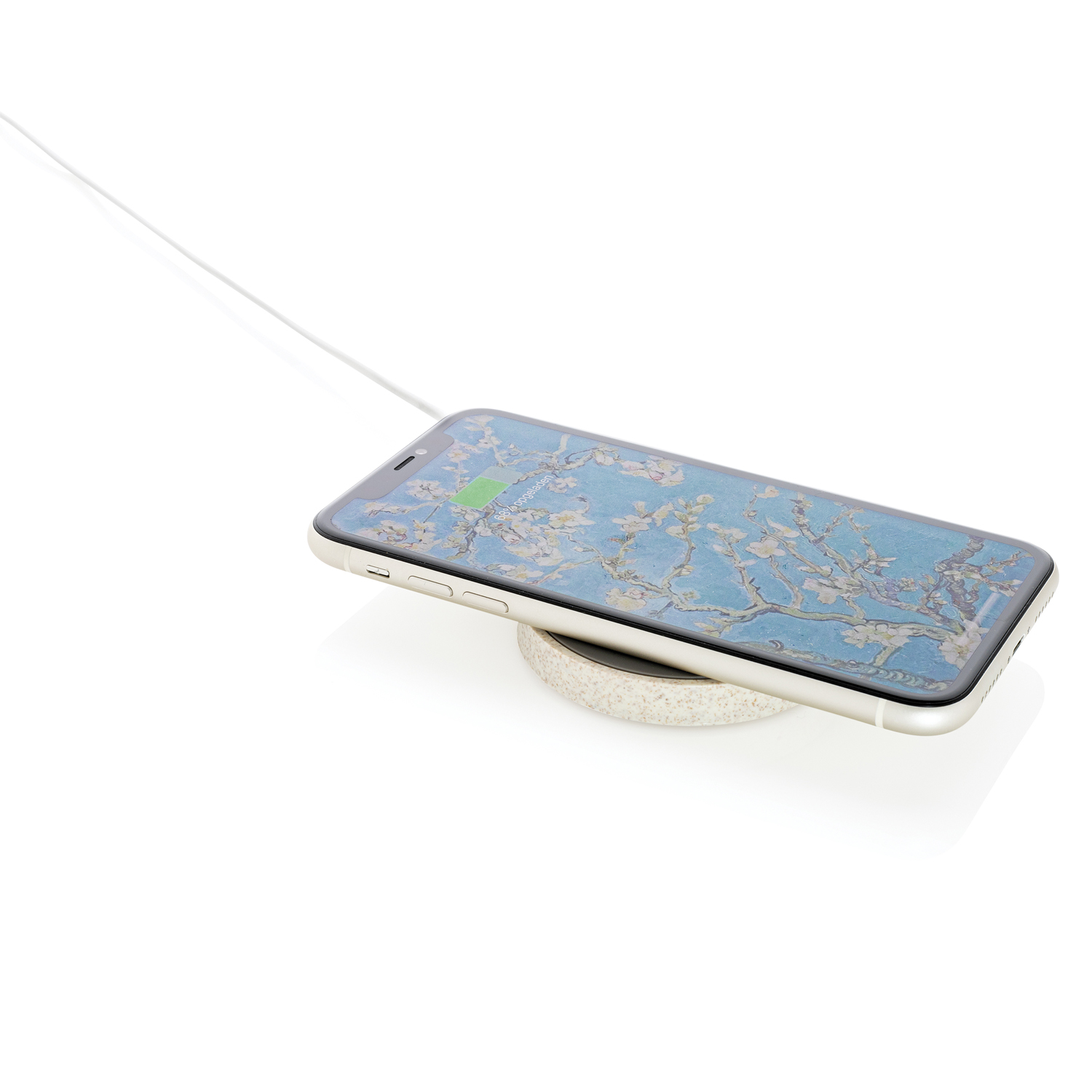 Круглая док-станция Wheat Straw для беспроводной зарядки, 5 Вт-1