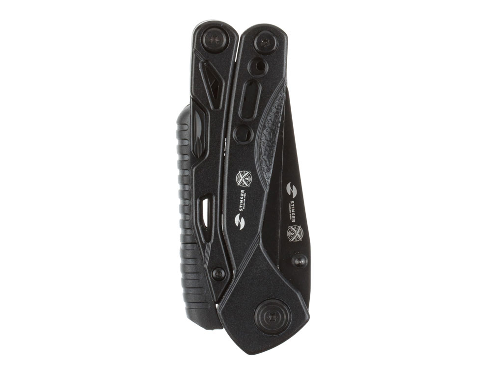 Мультитул Stinger, 105x45 мм, 13 функций, сталь, чёрный, в комплекте 9 насадок и нейлоновый чехол-3