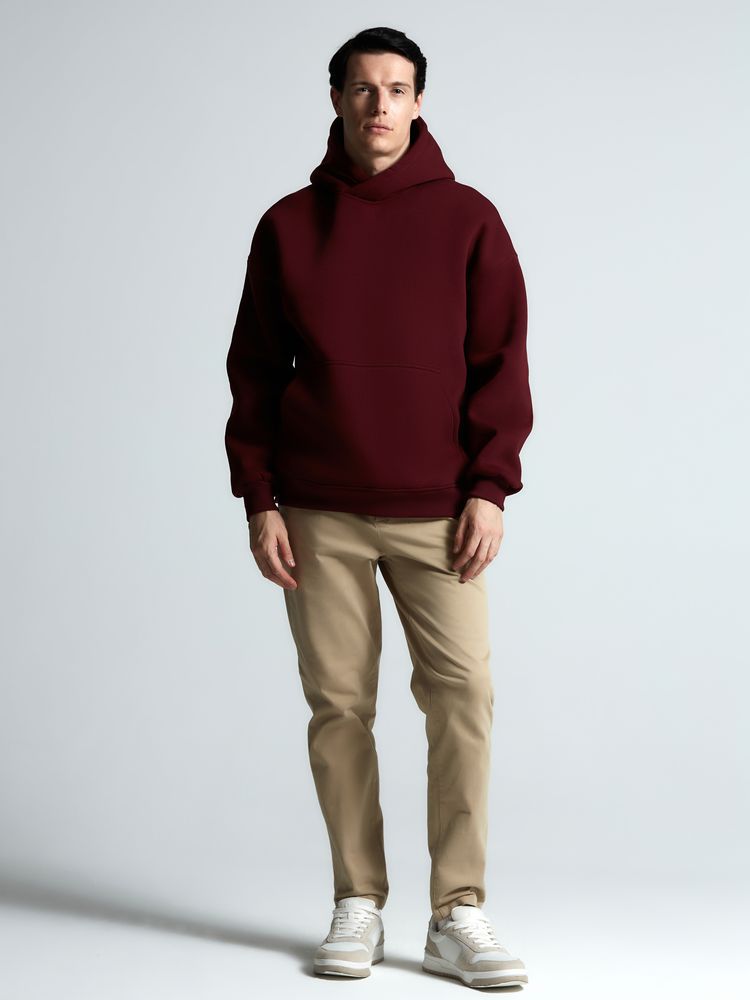 Худи Kulonga Oversize, бордовое-4