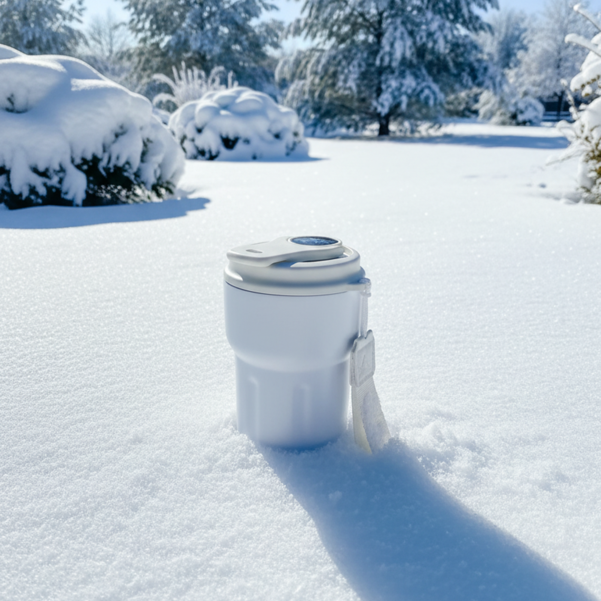 Термокружка Clive с дисплеем, Белый-1